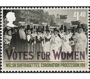 Welsh Suffragettes, Coronation Procession - United Kingdom 2018 - 1.40