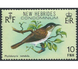 White-bellied Honeyeater (Phylidonyris notabilis) - Melanesia / New Hebrides 1980 - 10
