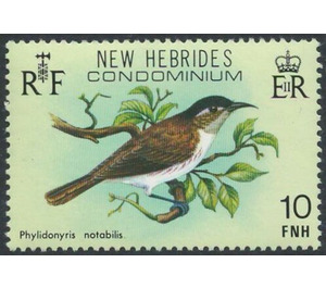 White-bellied Honeyeater (Phylidonyris notabilis) - Melanesia / New Hebrides 1980 - 10