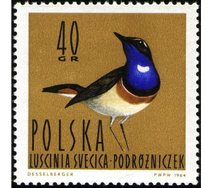 White-spotted Bluethroat (Luscinia svecica cyanecula) - Poland 1964 - 40