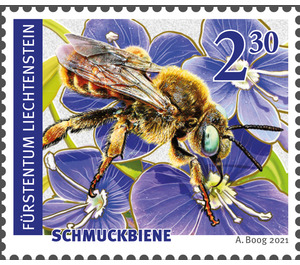 Wildbienen - Schmuckbiene  - Liechtenstein 2022 - 2.30 Swiss Franc