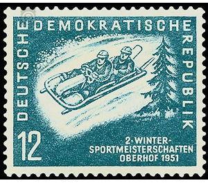 Winter sports championships of the GDR, Oberhof  - Germany / German Democratic Republic 1951 - 12 Pfennig