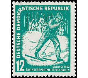 Winter sports championships of the GDR, Oberhof  - Germany / German Democratic Republic 1952 - 12 Pfennig