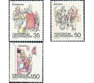 winter traditions  - Liechtenstein 1990 Set