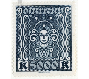 woman presentation  - Austria / I. Republic of Austria 1923 - 5,000 Krone