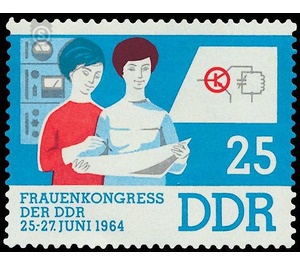 Women's Congress of the GDR  - Germany / German Democratic Republic 1964 - 25 Pfennig