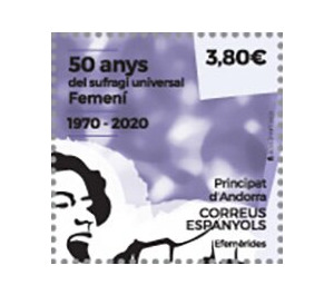 Women's Suffrage in Andorra 50th Anniversary - Andorra, Spanish Administration 2020