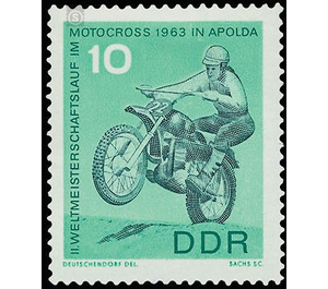 World Championship runs in motorcross, Apolda, motorcycle race, Sachsenring  - Germany / German Democratic Republic 1963 - 10 Pfennig