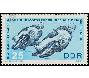 World Championship runs in motorcross, Apolda, motorcycle race, Sachsenring  - Germany / German Democratic Republic 1963 - 25 Pfennig