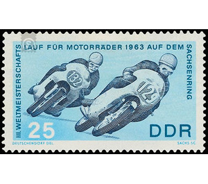 World Championship runs in motorcross, Apolda, motorcycle race, Sachsenring  - Germany / German Democratic Republic 1963 - 25 Pfennig