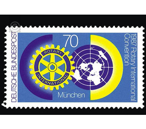 world Congress of the international Rotary Club Munich  - Germany / Federal Republic of Germany 1987 - 70 Pfennig