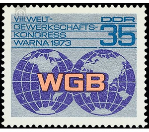World Trade Union Congress, Varna 1973  - Germany / German Democratic Republic 1973 - 35 Pfennig