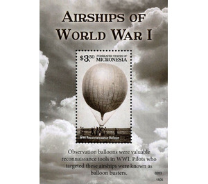 WWI Reconnaisance Balloon - Micronesia / Micronesia, Federated States 2015