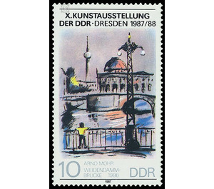 X. Art Exhibition of the GDR, Dresden  - Germany / German Democratic Republic 1987 - 10 Pfennig