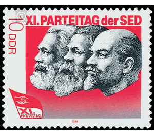 XI. Party Congress of the Socialist Unity Party of Germany SED  - Germany / German Democratic Republic 1986 - 10 Pfennig