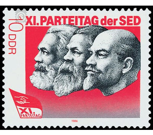 XI. Party Congress of the Socialist Unity Party of Germany SED  - Germany / German Democratic Republic 1986 - 10 Pfennig