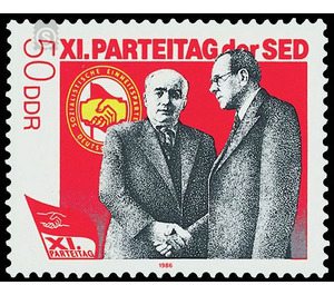 XI. Party Congress of the Socialist Unity Party of Germany SED  - Germany / German Democratic Republic 1986 - 50 Pfennig