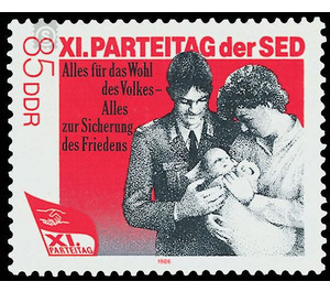 XI. Party Congress of the Socialist Unity Party of Germany SED  - Germany / German Democratic Republic 1986 - 85 Pfennig