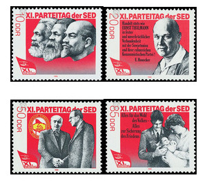 XI. Party Congress of the Socialist Unity Party of Germany SED  - Germany / German Democratic Republic 1986 Set