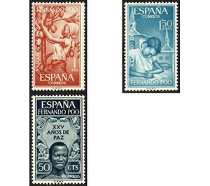 XXV years of peace - Central Africa / Equatorial Guinea  / Fernando Po 1965 Set