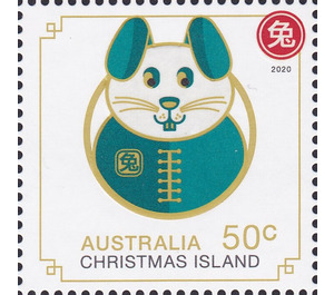 Year of the Rat 2020 - Zodiac Sheet - Rabbit - Christmas Island 2020 - 50