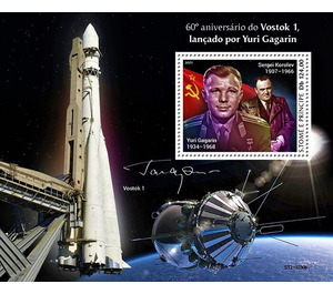 Yuri Gagarin (1934-1968) - Central Africa / Sao Tome and Principe 2021