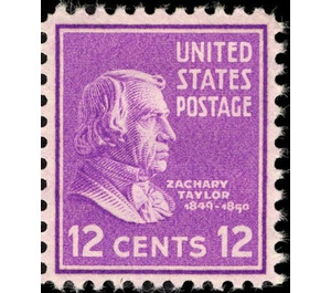 Zachary Taylor (1784-1850), 12th President of the U.S.A. - United States of America 1938