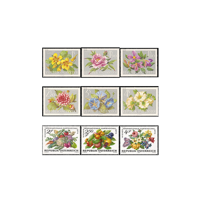 Austrian Floral stamps