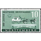 100 years  - Germany / Western occupation zones / Württemberg-Hohenzollern 1949 - 10 Pfennig