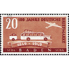 100 years of the German postage stamp  - Germany / Western occupation zones / Baden 1949 - 20 Pfennig