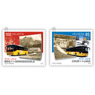 100 years PostCar Routes - Graubünden  - Switzerland 2019 Set