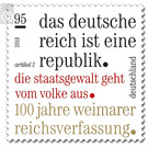 100 years Weimar constitution  - Germany / Federal Republic of Germany 2019 - 95 Euro Cent