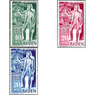 100th anniversary  - Germany / Western occupation zones / Baden 1949 Set