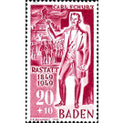 100th anniversary of the Baden Revolution under the direction of Carl Schurz  - Germany / Western occupation zones / Baden 1949 - 20 Pfennig