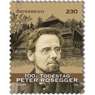 100th Anniversary of the Death of Peter Rosegger  - Austria / II. Republic of Austria 2018 Set