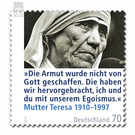 100th birthday of Mother Teresa  - Germany / Federal Republic of Germany 2010 - 70 Euro Cent