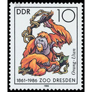 125 years of dresden zoo  - Germany / German Democratic Republic 1986 - 10 Pfennig