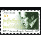 150th anniversary of death of Felix Mendelssohn Bartholdy  - Germany / Federal Republic of Germany 1997 - 110 Pfennig