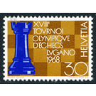 18th Olympics Chess  - Switzerland 1968 - 30 Rappen