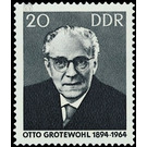 1st anniversary of death of Otto Grotewohl  - Germany / German Democratic Republic 1965 - 20 Pfennig