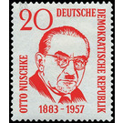 1st anniversary of death of Otto Nuschke  - Germany / German Democratic Republic 1958 - 20 Pfennig