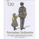 200 years of the k.k. Briefsammelstelle Balzers - Postman  - Liechtenstein 2017 - 130 Rappen