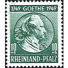 200th birthday  - Germany / Western occupation zones / Rheinland-Pfalz 1949 - 10 Pfennig