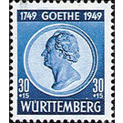 200th birthday  - Germany / Western occupation zones / Württemberg-Hohenzollern 1949 - 30 Pfennig