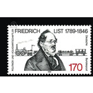 200th birthday of Friedrich List  - Germany / Federal Republic of Germany 1989 - 170 Pfennig