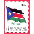 2017 Surcharge on 2011 Flag Stamp - East Africa / South Sudan 2017 - 50