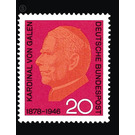 20th anniversary of death of cardinal Clemens August Graf Galen  - Germany / Federal Republic of Germany 1966 - 20 Pfennig