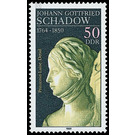 225th birthday of Johann Gottfried Schadow  - Germany / German Democratic Republic 1989 - 50 Pfennig