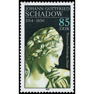 225th birthday of Johann Gottfried Schadow  - Germany / German Democratic Republic 1989 - 85 Pfennig