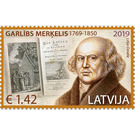 250th Anniversary of birth of Garlībs Merķelis, author - Latvia 2019 - 1.42